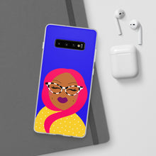 Load image into Gallery viewer, Pop of Joy! Muslimah Hijab Flexi Phone Case - Electric Blue
