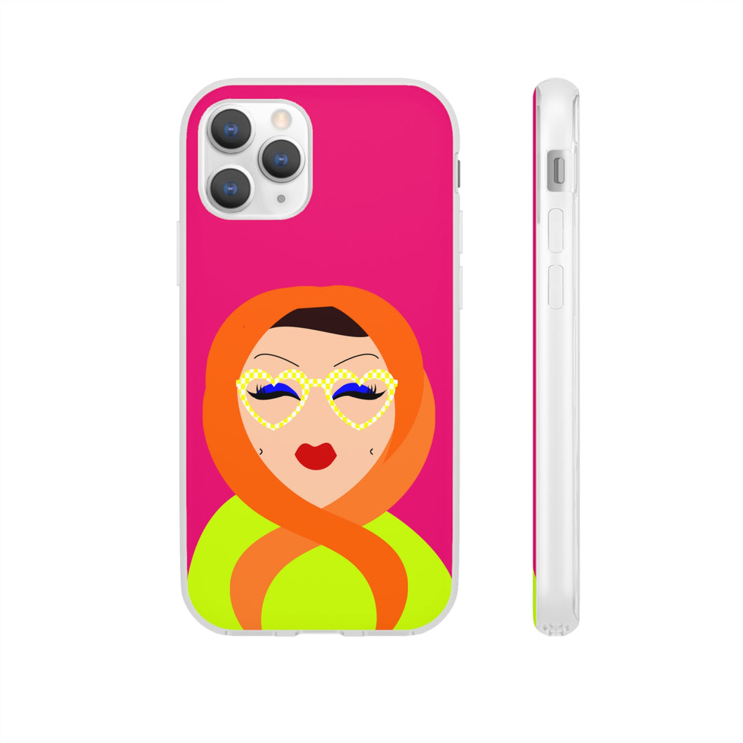 Pop of Joy! Muslimah Hijab Flexi Phone Case - Fushia
