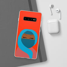 Load image into Gallery viewer, Pop of Joy! Muslimah Hijab Flexi Phone Case - Deep Orange
