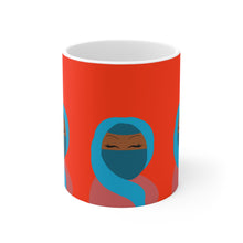 Load image into Gallery viewer, black brown muslim niqab coffee mug

